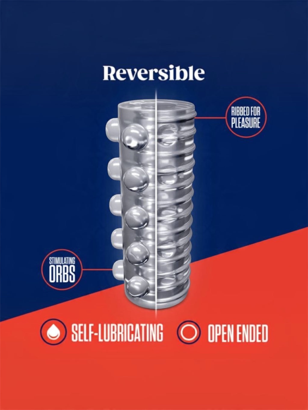 Blush Rize Switch Glow-in-the-Dark Self-Lubricating Stroker – Clear