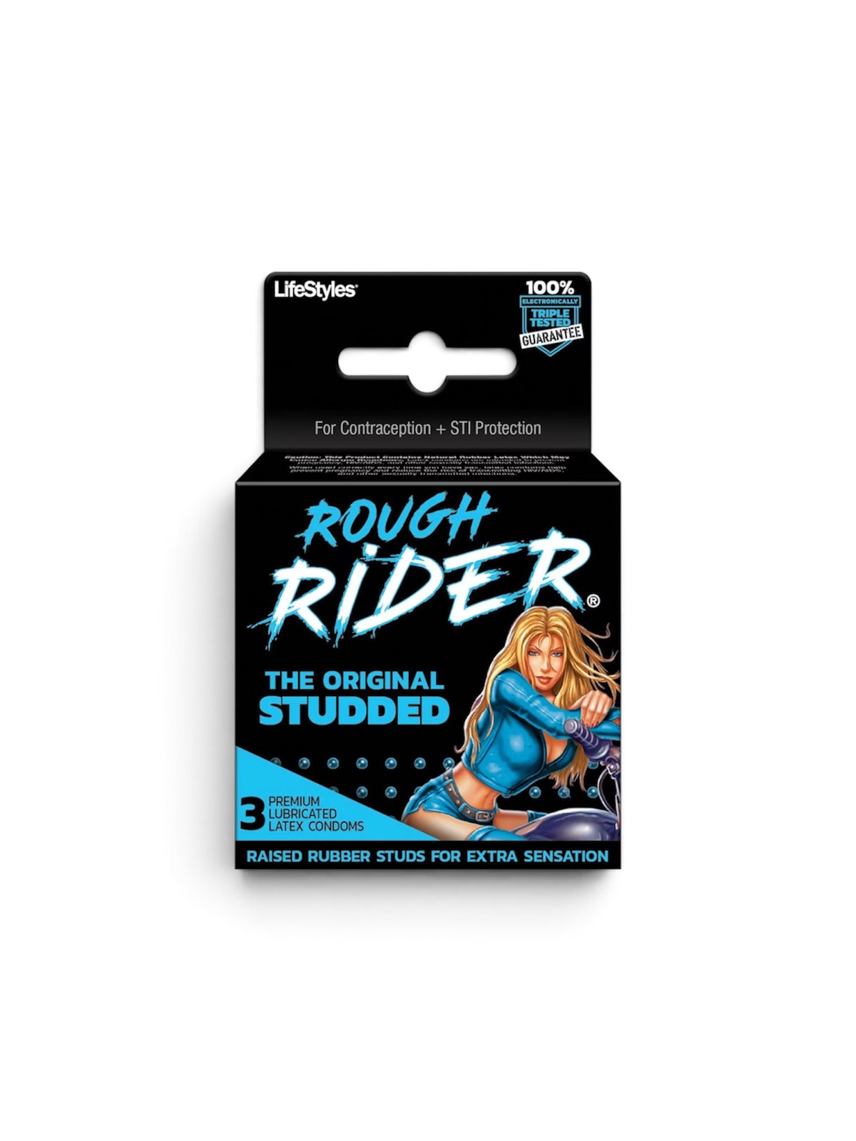 Rough Rider Studded Condoms – 3 Count
