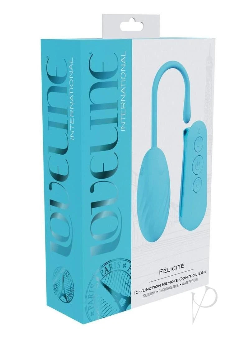 Loveline - Felicite -Blue- 10 function Egg Vibe - Silicone - Rechargeable - Waterproof