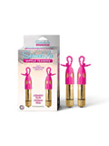 Seduce Me Vibrating Silicone Nipple Teasers - Pink & Gold