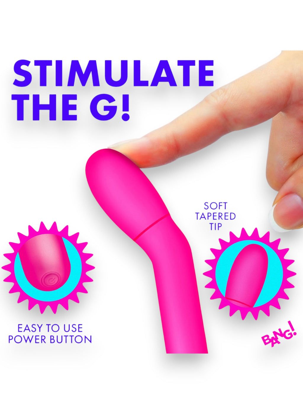 Vibromasseur Slim point G - Rose