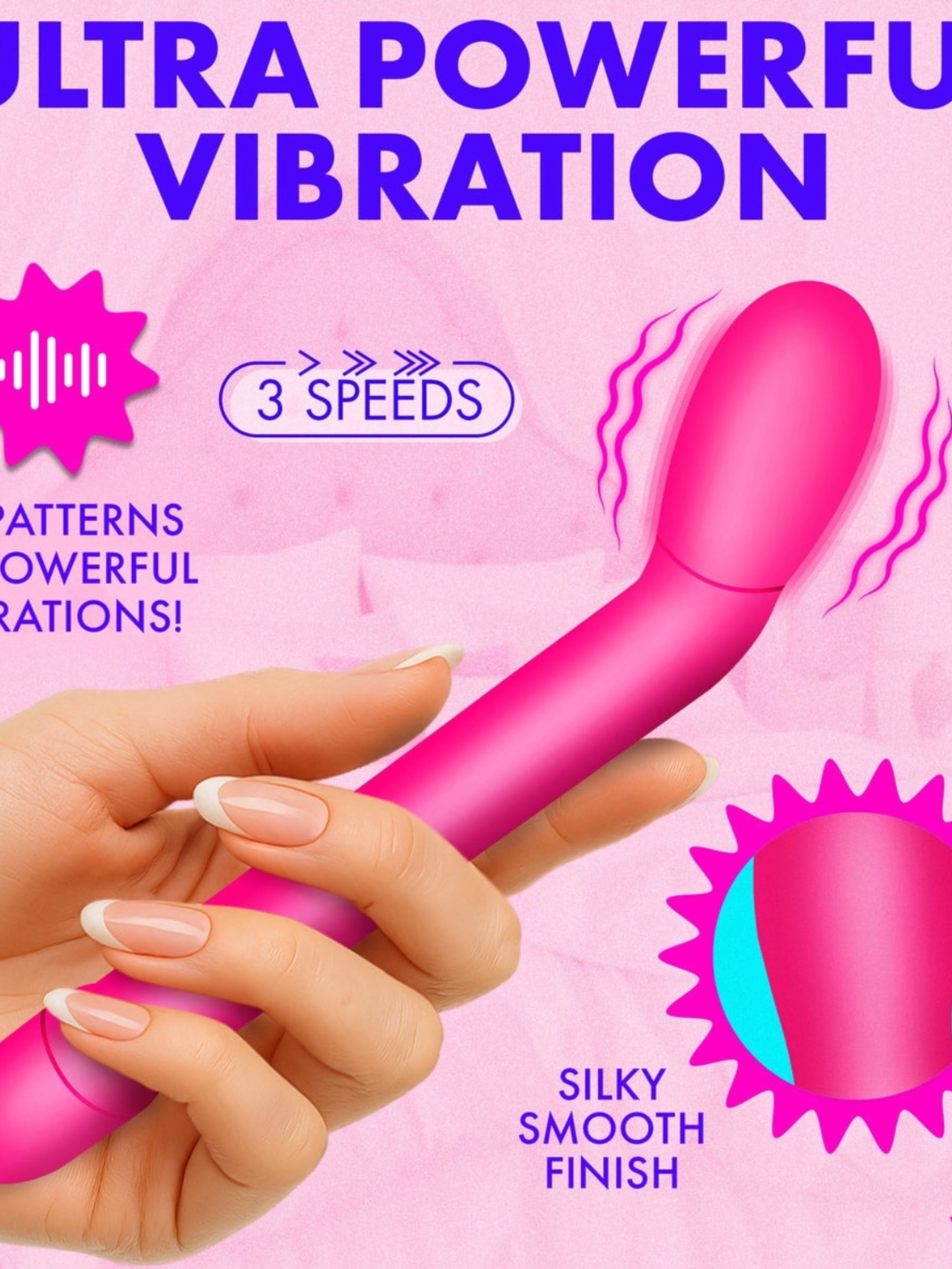 Vibromasseur Slim point G - Rose