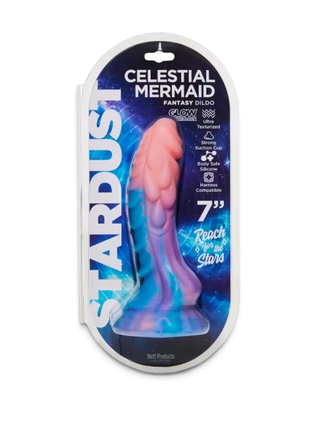 Stardust Celestial Mermaid 7" Textured Silicone Dildo