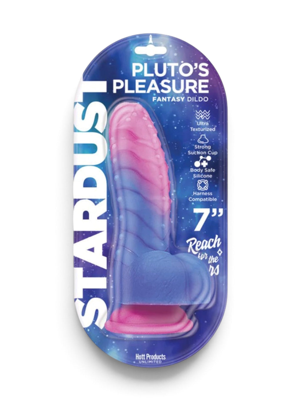 Stardust Pluto's Pleasure 7" Textured Silicone Dildo