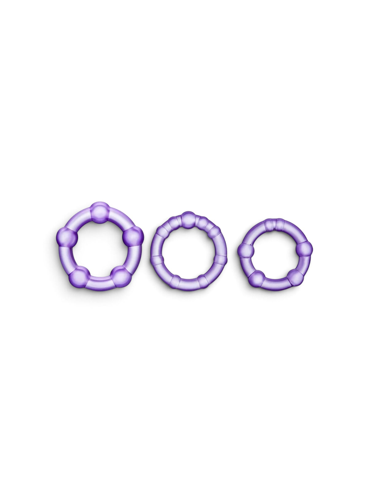 Stay Hard - Beaded Cock Rings - Purple