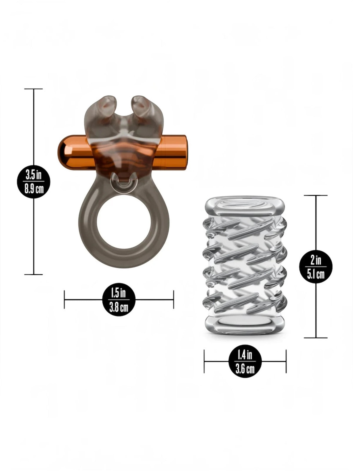 Stay Hard – Vibrating Cock Ring Set with Sleeve