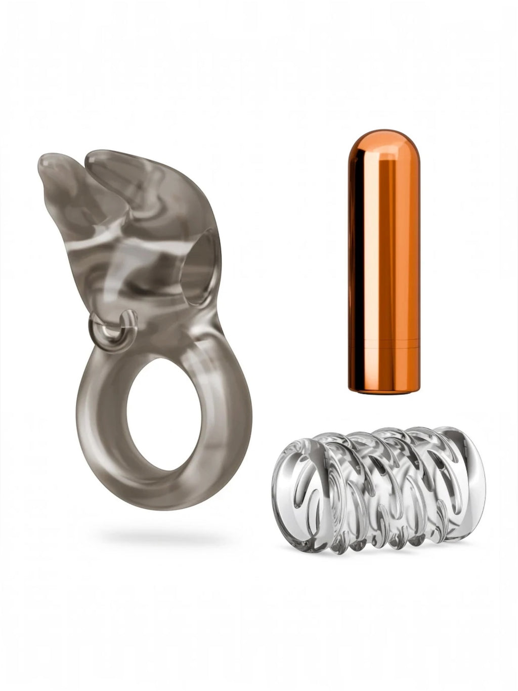 Stay Hard – Vibrating Cock Ring Set with Sleeve