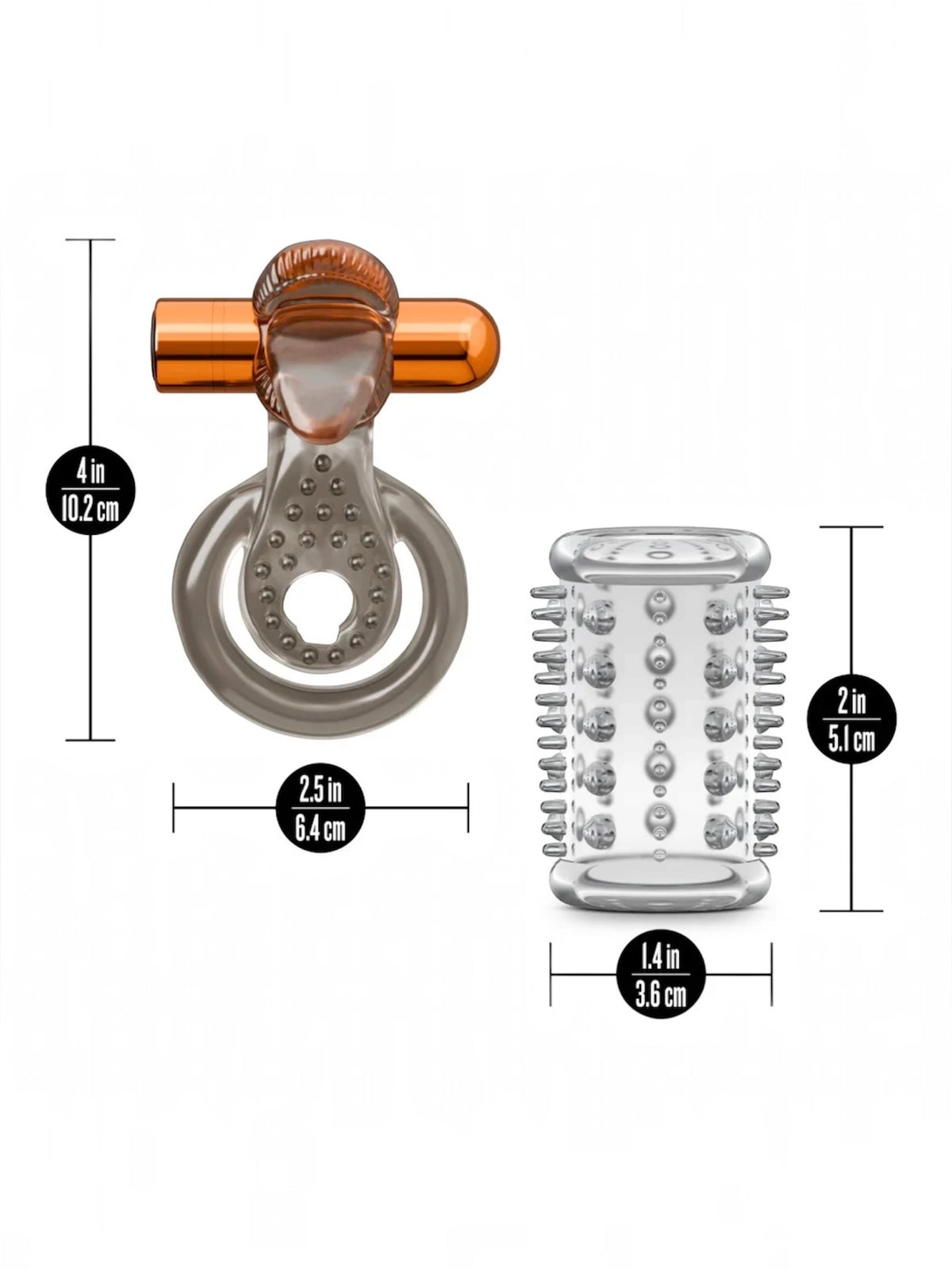 Stay Hard – Vibrating Cock Ring Set with Sleeve