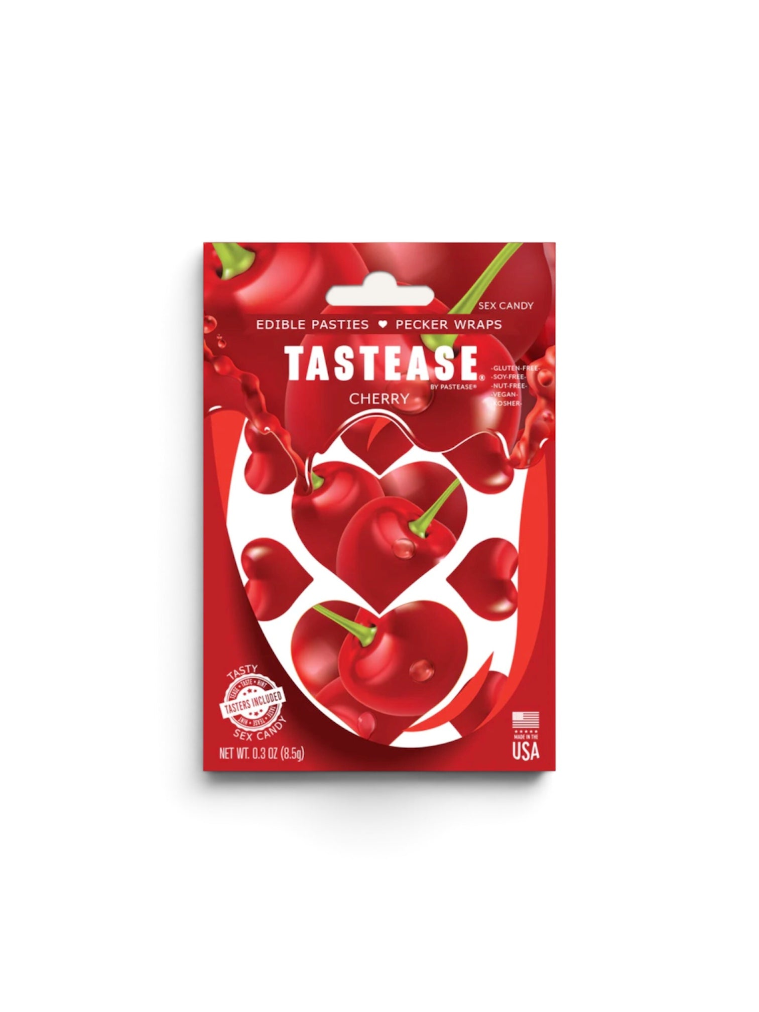 Tastease : Pâtés comestibles/Gourdin enveloppé – Cerise