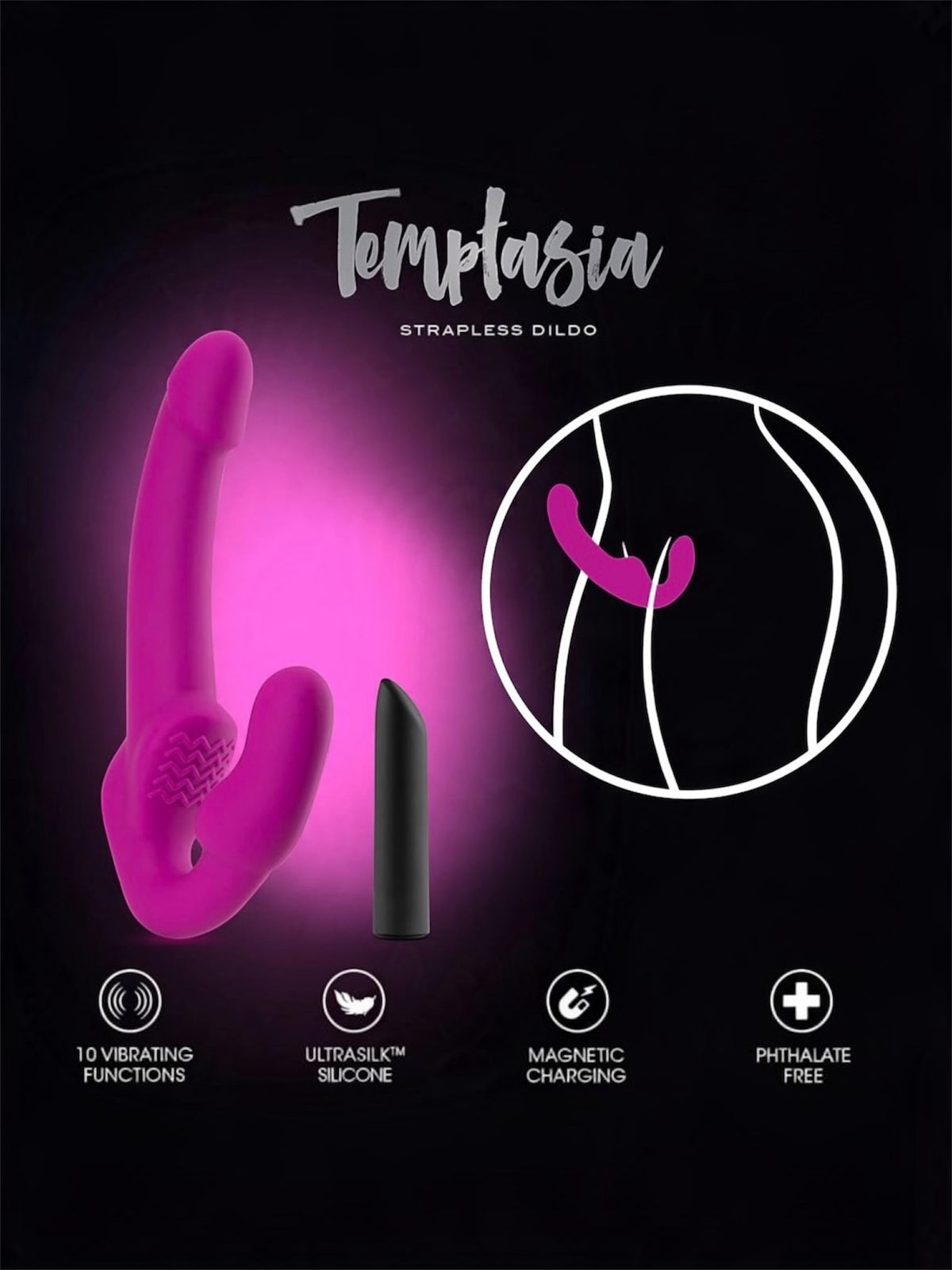Temptasia By Blush® Estella G-Spot Dildo – Pink, 9.5 Inch