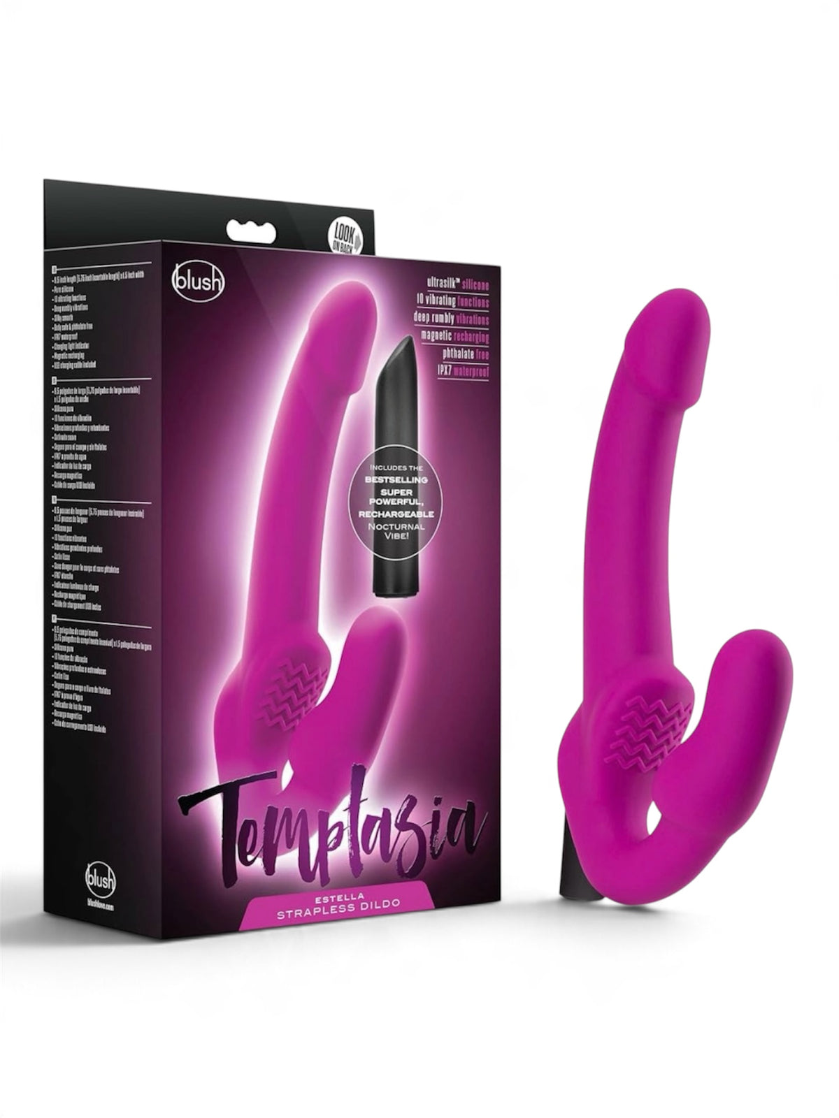 Temptasia By Blush® Estella G-Spot Dildo – Pink, 9.5 Inch